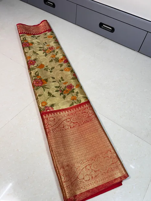 Banarasi Semi Kanchipuram Zari Tissue Viskat Sarees
